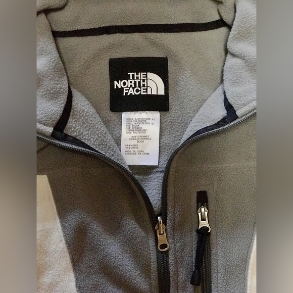Men’s Medium Vintage 1990s Fleece Colorblock Grey White THE NORTH FACE Vest - Picture 7 of 14
